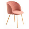 STUHL-SET 2 Stück  in Stahl  - Rosa, Design, Kunststoff/Metall (54/84/56cm) - Kayoom