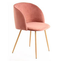 STUHL-SET 2 Stück  in Stahl  - Rosa, Design, Kunststoff/Metall (54/84/56cm) - Kayoom