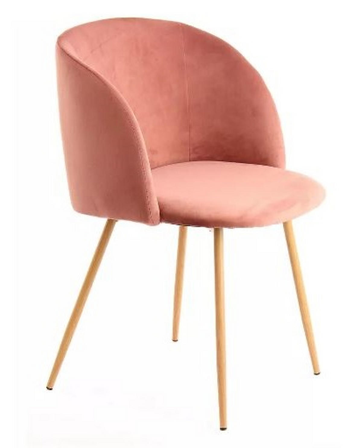 STUHL-SET 2 Stück  in Stahl  - Rosa, Design, Kunststoff/Metall (54/84/56cm) - Kayoom