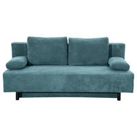 SOFA Cord Graublau  - Graublau/Schwarz, Konventionell, Holz/Textil (191/92/89cm) - MID.YOU