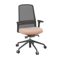 DREHSTUHL Netzbespannung, Webstoff Braun, Schwarz  - Schwarz/Braun, MODERN, Kunststoff/Textil (70/103-115/70cm)