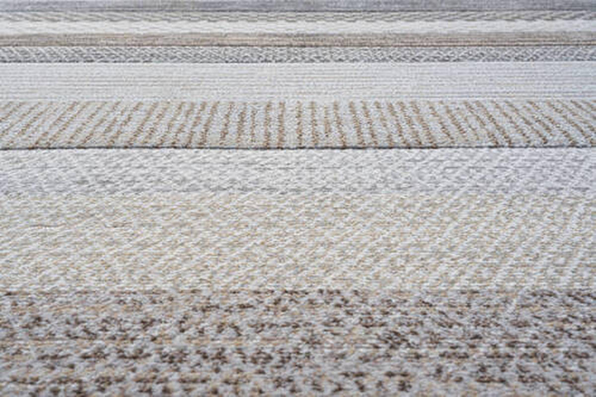 WEBTEPPICH 80/150 cm Argentum Creme, Grau, Dunkelbraun  - Dunkelbraun/Creme, KONVENTIONELL, Kunststoff/Textil (80/150cm)