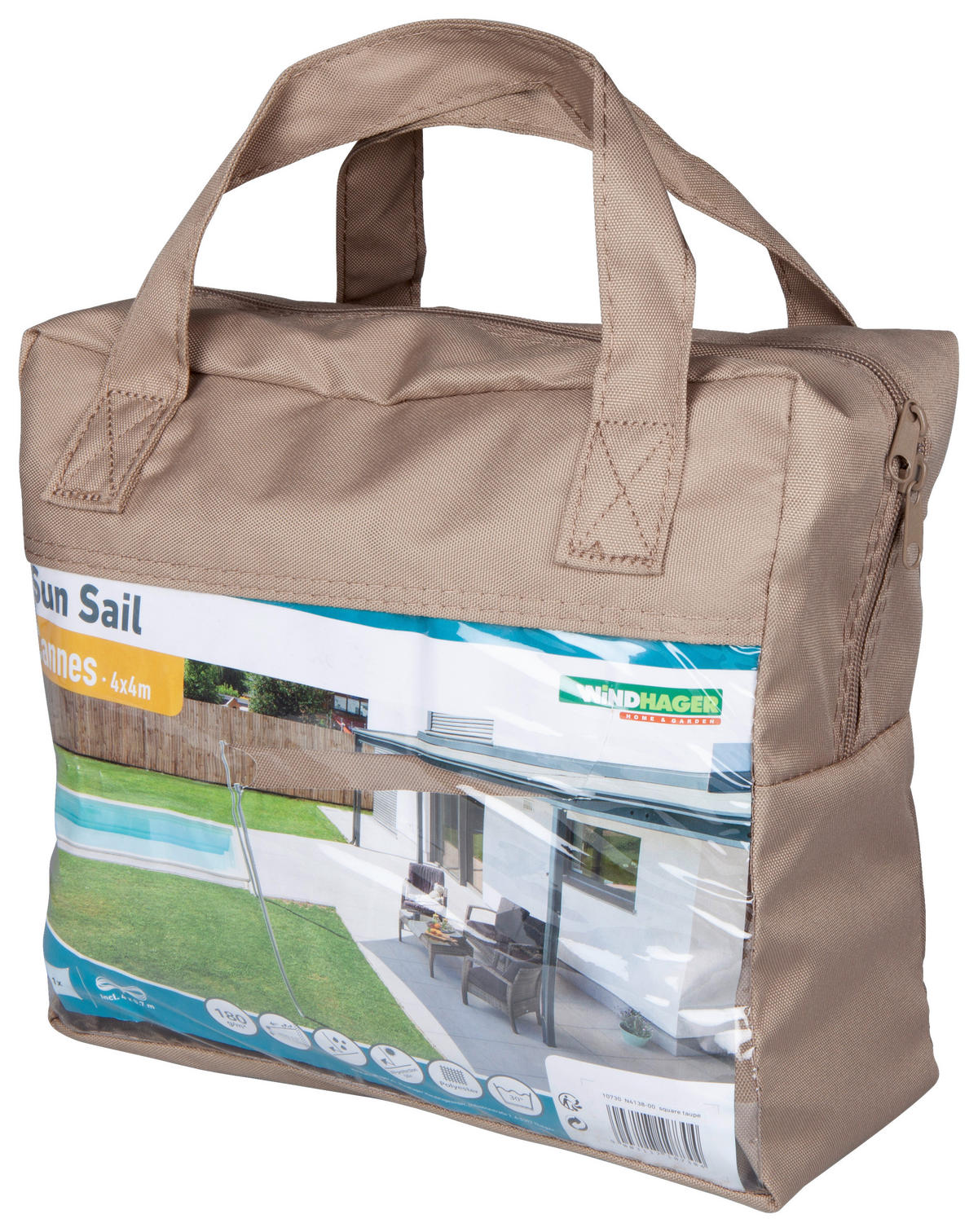 TIENIACA PLACHTA DO ZÁHRADY 400/400 cm - taupe, Basics, plast (400/400cm)