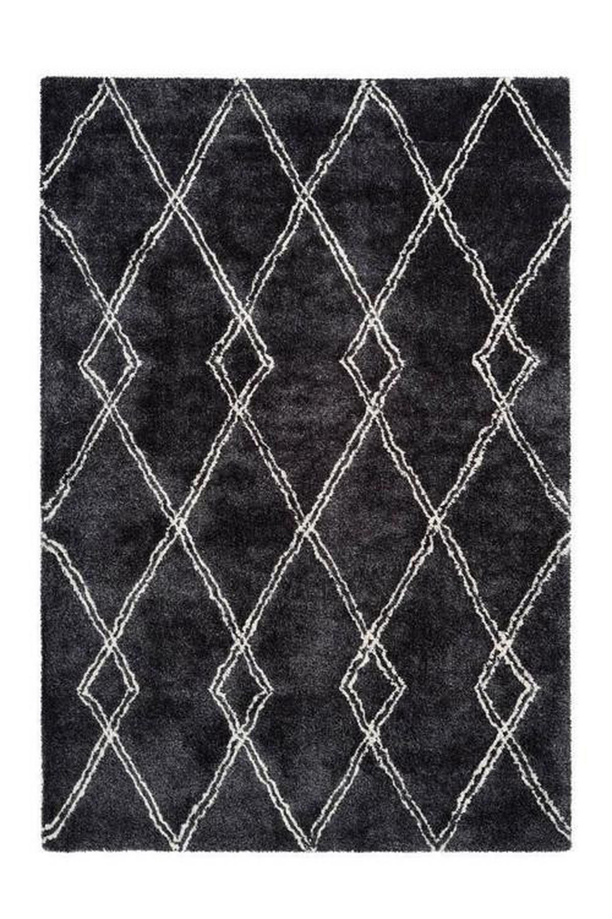 KOBEREC S VYSOKÝM VLASEM, 120/170 cm, antracitová - antracitová, Design, textil (120/170cm)