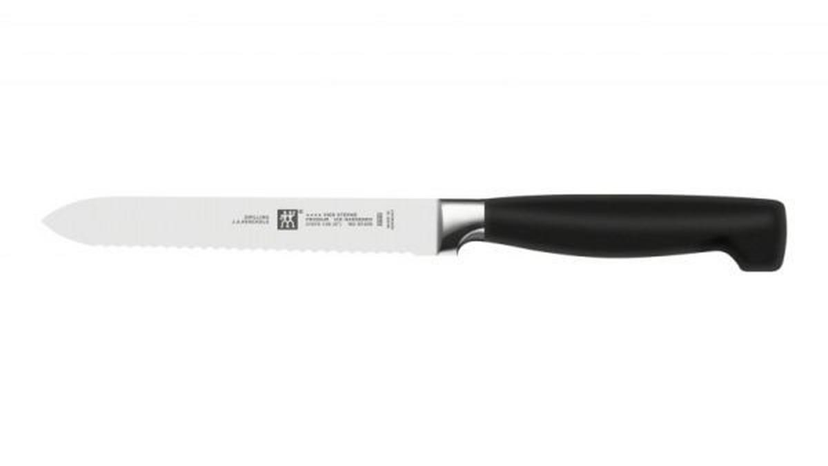 MESSERBLOCK **** VIER STERNE 7-teilig  - Schwarz/Braun, Basics, Holz/Metall - Zwilling