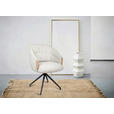 ARMLEHNSTUHL  Sitzfläche 360° drehbar, automatische Rückholfunktion Leinenoptik  - Beige/Schwarz, Design, Holz/Textil (61/84/62cm) - Valnatura