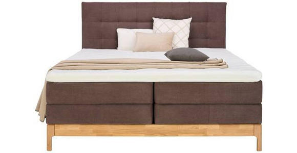 BOXSPRINGBETT 180/200 cm  in Braun, Wildeiche  - Wildeiche/Braun, Natur, Holz/Textil (180/200cm) - Linea Natura