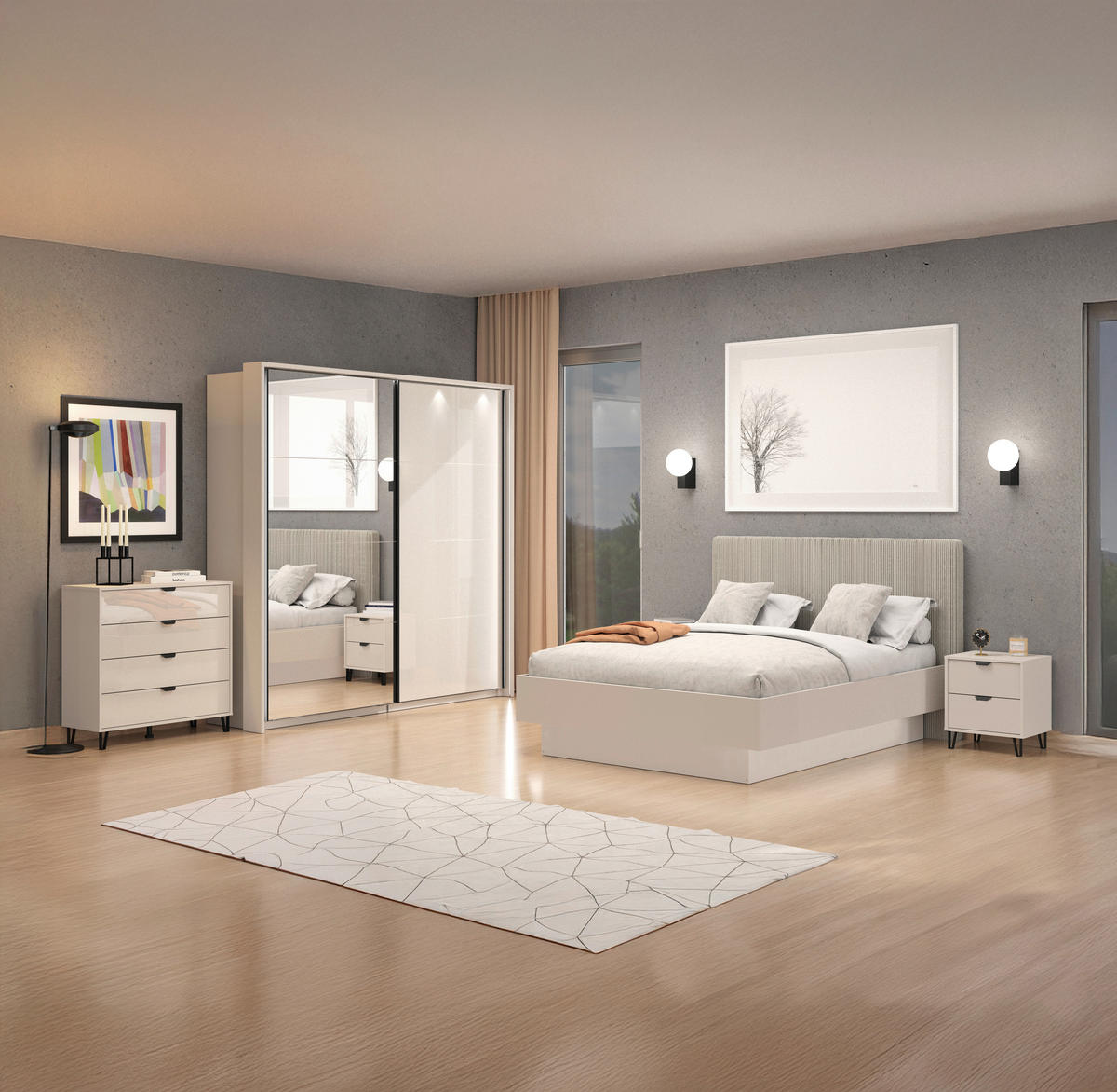 NOČNÝ STOLÍK, kašmírová, 48/40/52 cm - čierna/kašmírová, Konventionell, kov/kompozitné drevo (48/40/52cm) - Xora