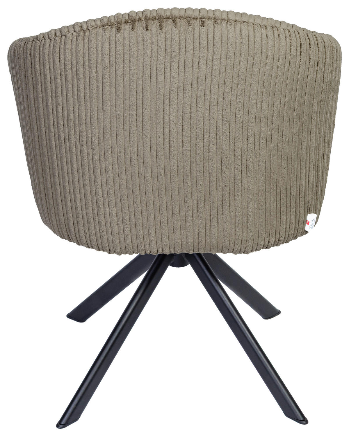 ARMLEHNSTUHL  in Schmiedeeisen Feincord  - Schwarz/Braun, KONVENTIONELL, Textil/Metall (61/82/59cm) - Stylife