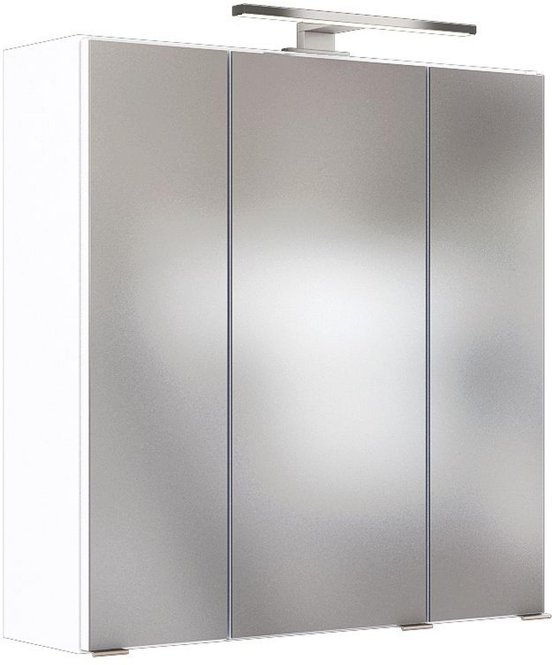 SPIEGELSCHRANK 60/66/20 cm  - Chromfarben/Weiß, MODERN, Glas/Holzwerkstoff (60/66/20cm) - Held