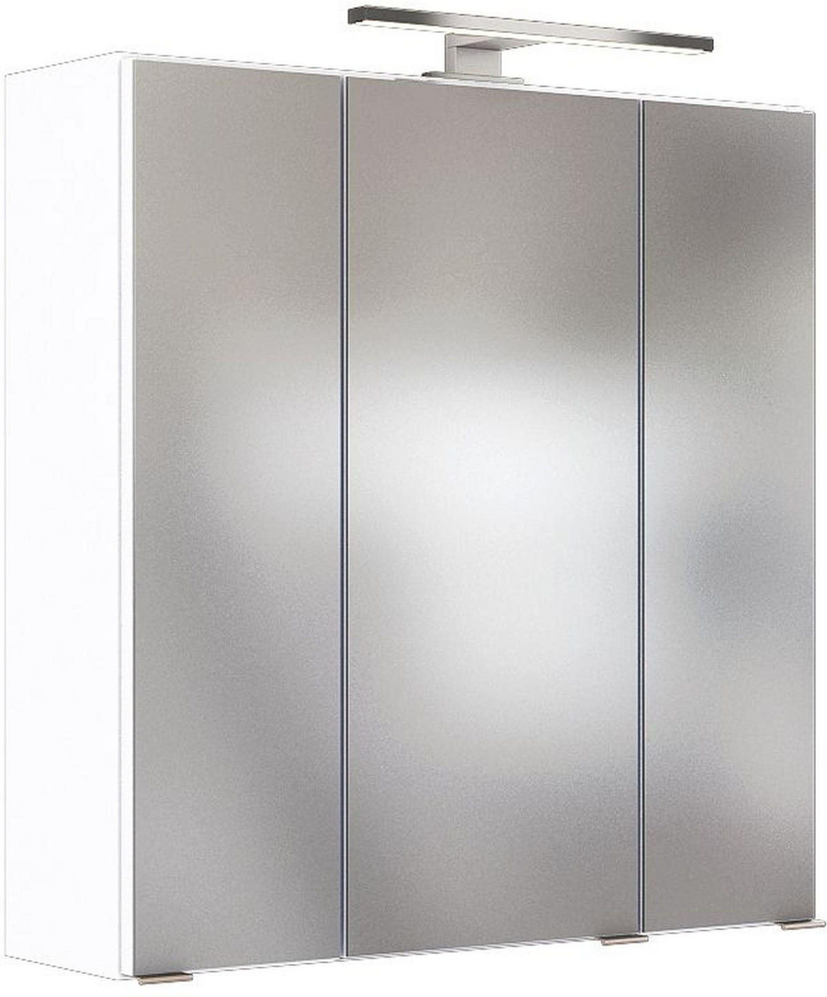 SPIEGELSCHRANK 60/66/20 cm  - Chromfarben/Weiß, MODERN, Glas/Holzwerkstoff (60/66/20cm) - Held