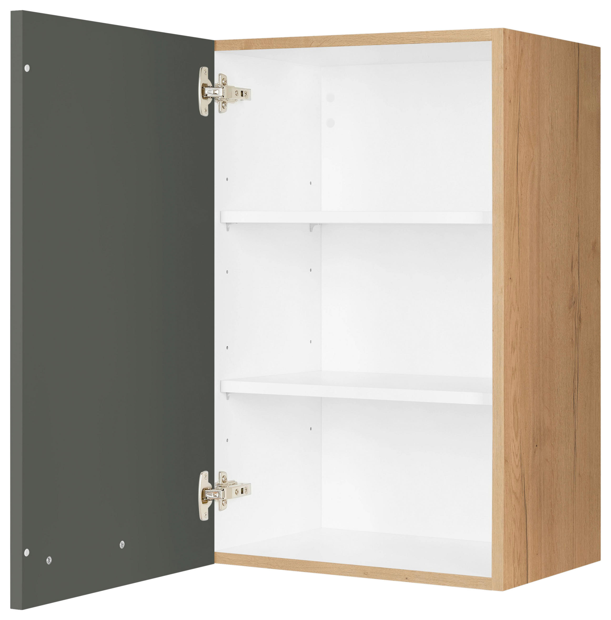 KÜCHENOBERSCHRANK 45/72/35 cm  in Grün, Eichefarben  - Eichefarben/Schwarz, MODERN, Holzwerkstoff/Metall (45/72/35cm) - Nobilia