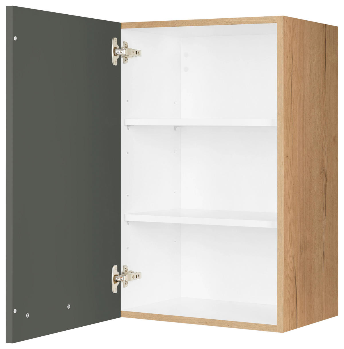 KÜCHENOBERSCHRANK 45/72/35 cm  in Grün, Eichefarben  - Eichefarben/Schwarz, MODERN, Holzwerkstoff/Metall (45/72/35cm) - Nobilia