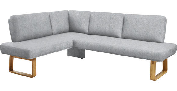 ECKBANK 174/280 cm in Eichefarben, Hellgrau - Eichefarben/Hellgrau, Design, Holz/Textil (174/280cm) - Dieter Knoll