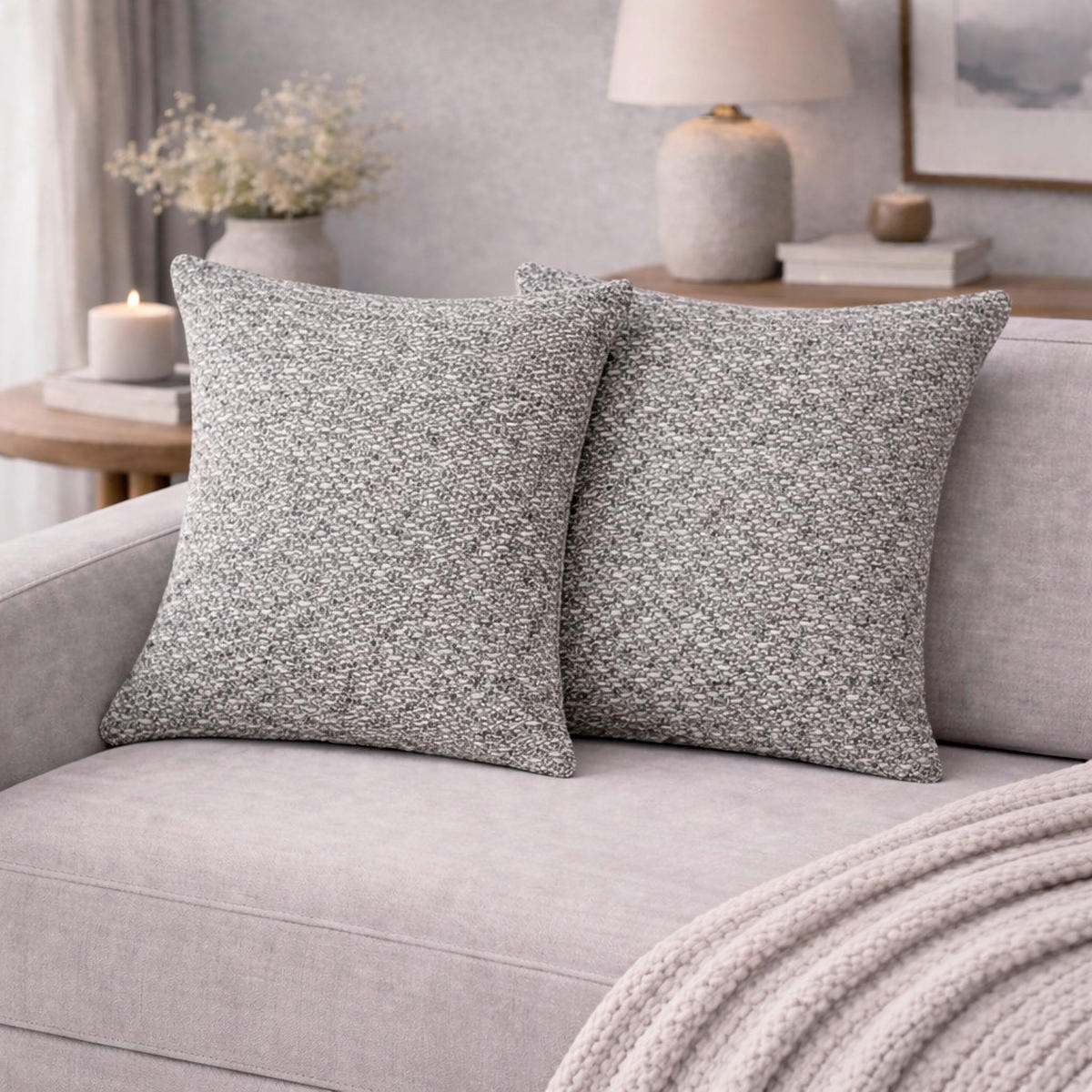 KISSENHÜLLEN-SET FJELLA 40/40 cm  - Taupe, Basics, Textil (40/40cm)