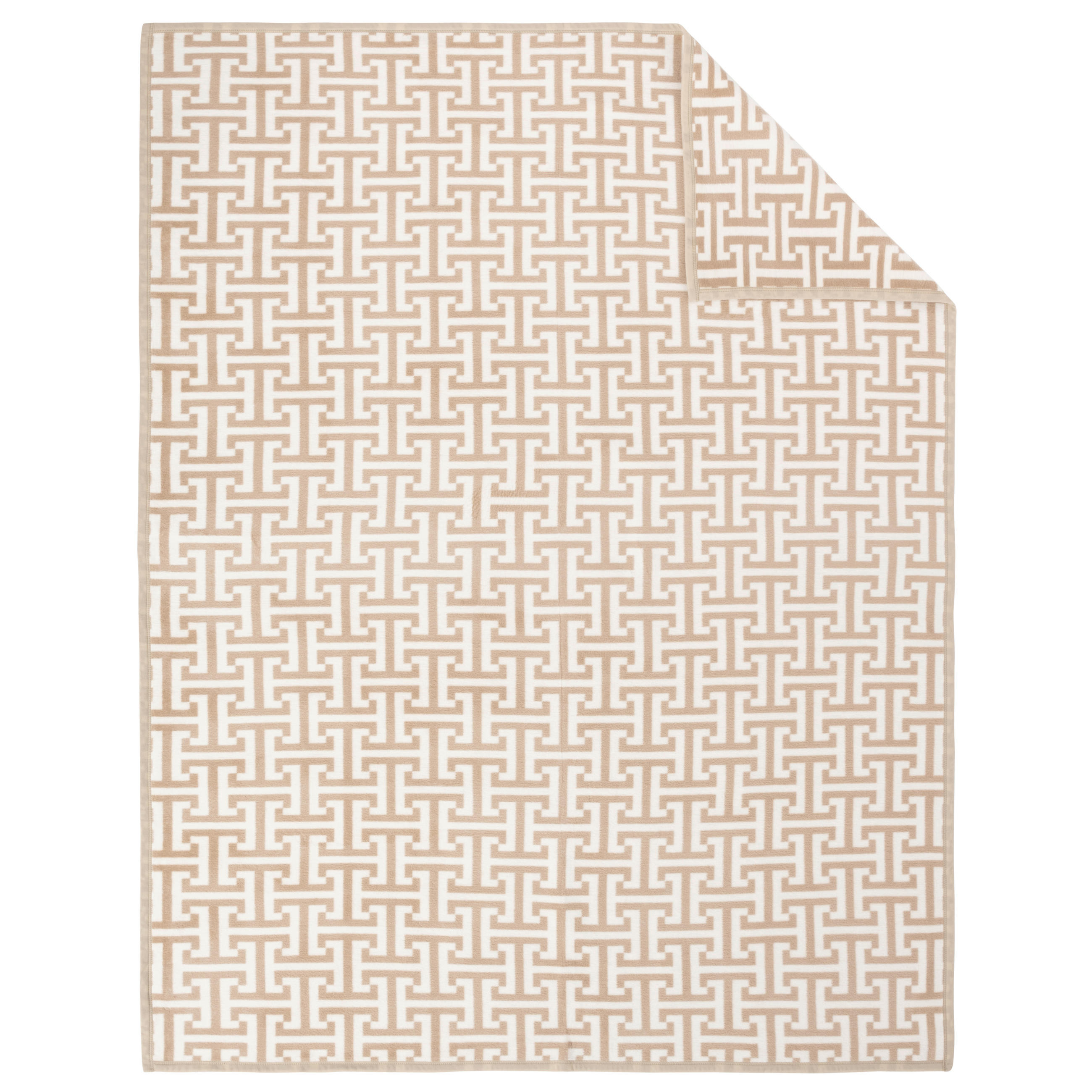 DOMÁCA DEKA, bavlna, 150/200 cm - prírodná farba/béžová, Konventionell, textil (150/200cm) - Ibena