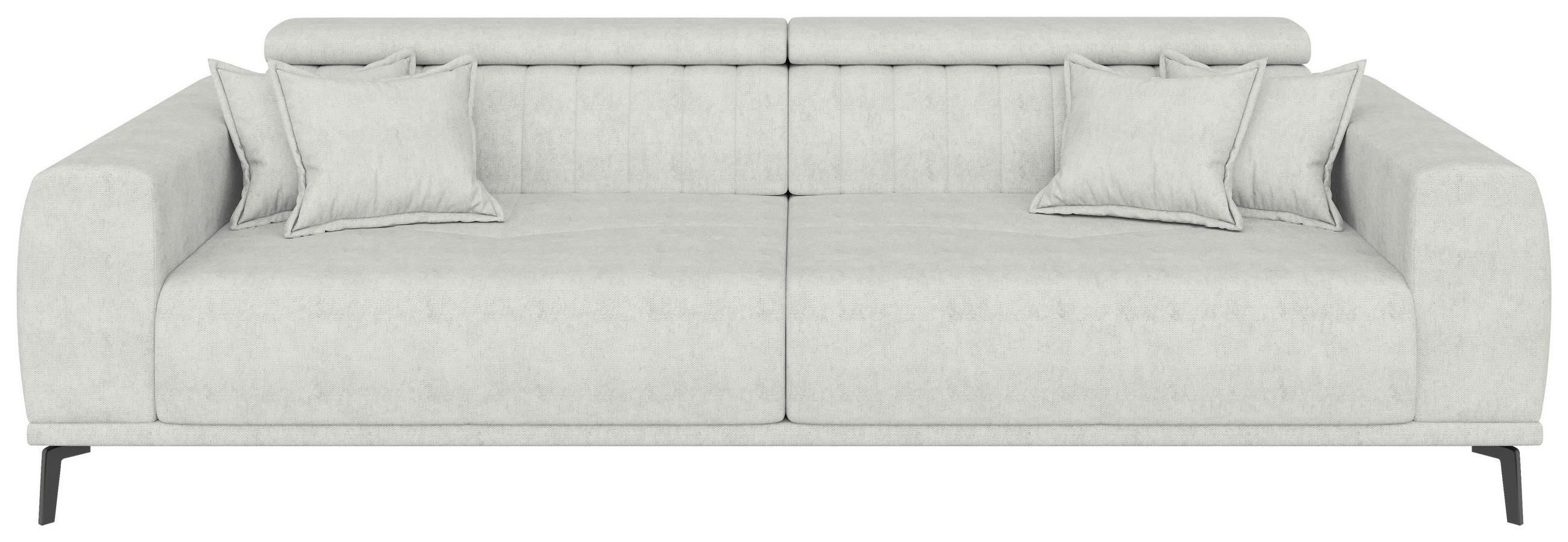 BIGSOFA Webstoff Naturfarben  - Schwarz/Naturfarben, KONVENTIONELL, Textil/Metall (280/80/110cm) - Carryhome