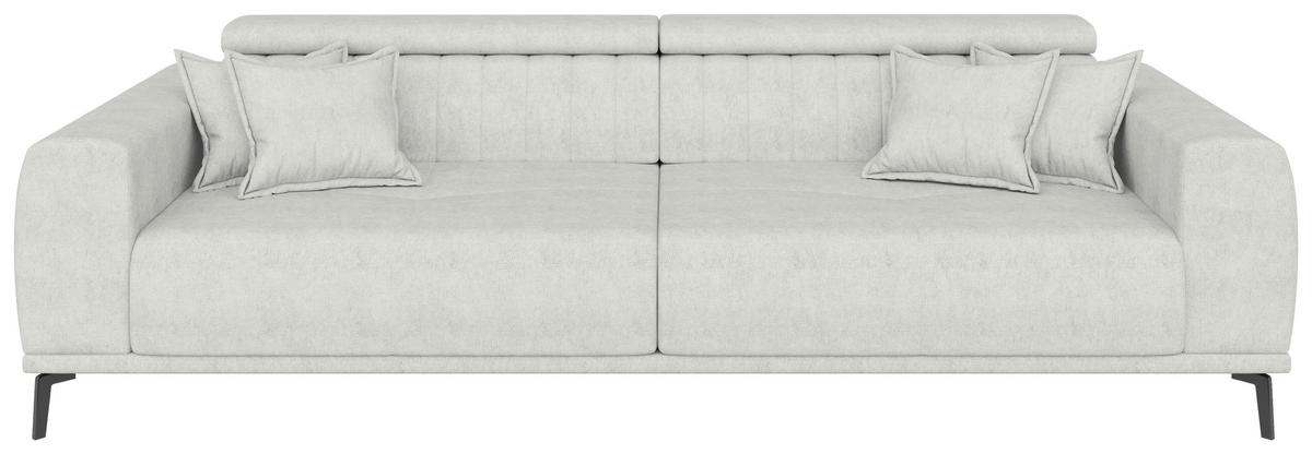 BIGSOFA Webstoff Naturfarben  - Schwarz/Naturfarben, KONVENTIONELL, Textil/Metall (280/80/110cm) - Carryhome