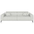 BIGSOFA Webstoff Naturfarben  - Schwarz/Naturfarben, KONVENTIONELL, Textil/Metall (280/80/113cm) - Carryhome