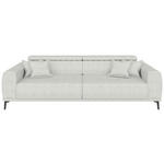 BIGSOFA Webstoff Naturfarben  - Schwarz/Naturfarben, KONVENTIONELL, Textil/Metall (280/80/110cm) - Carryhome