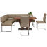ECKBANK 165/206 cm in Schlammfarben, Beige - Chromfarben/Schlammfarben, Design, Leder/Metall (165/206cm) - Novel ECKBANK 165/206 cm in Schlammfarben, Beige - Chromfarben/Schlammfarben, Design, Leder/Metall (165/206cm) - Novel
