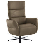 RELAXSESSEL in Leder Hellbraun  - Hellbraun/Schwarz, Design, Leder/Metall (82/119/85cm) - Dieter Knoll