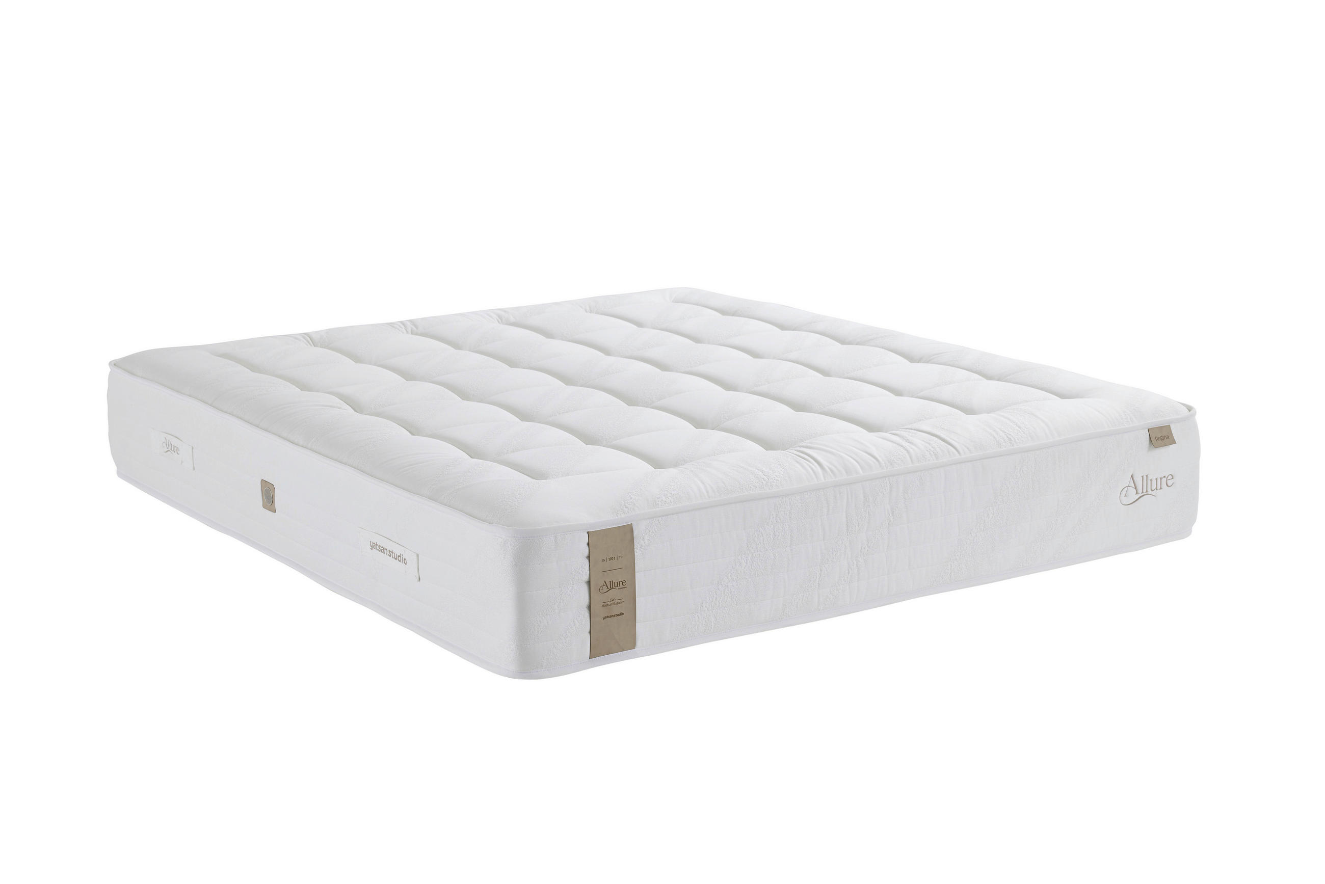 BOXSPRINGMATRATZE ALLURE REGINA H3/H4, 180/220 cm, Höhe ca.:  - Creme, Basics, Textil (180/220cm)
