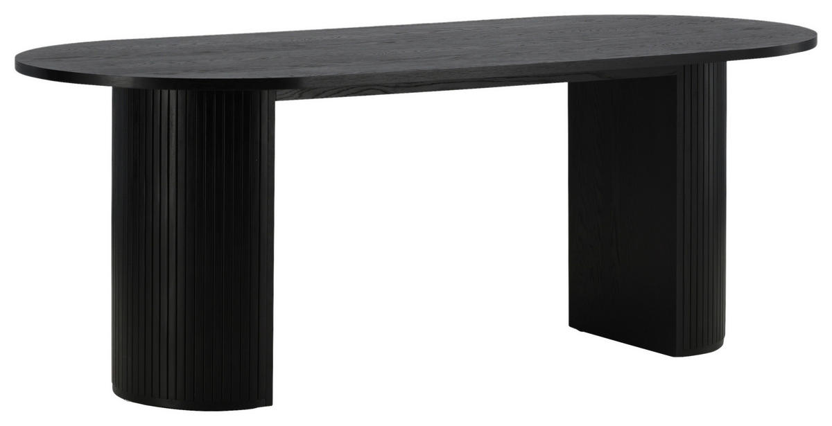 ESSTISCH in Holzwerkstoff, Holz 200/90/75 cm  - Schwarz, Design, Holz/Holzwerkstoff (200/90/75cm) - Livetastic