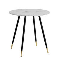JÍDELNÍ STŮL, bílá, 75/75/76 cm - bílá/černá, Design, kov/kompozitní dřevo (75/75/76cm) - Livetastic