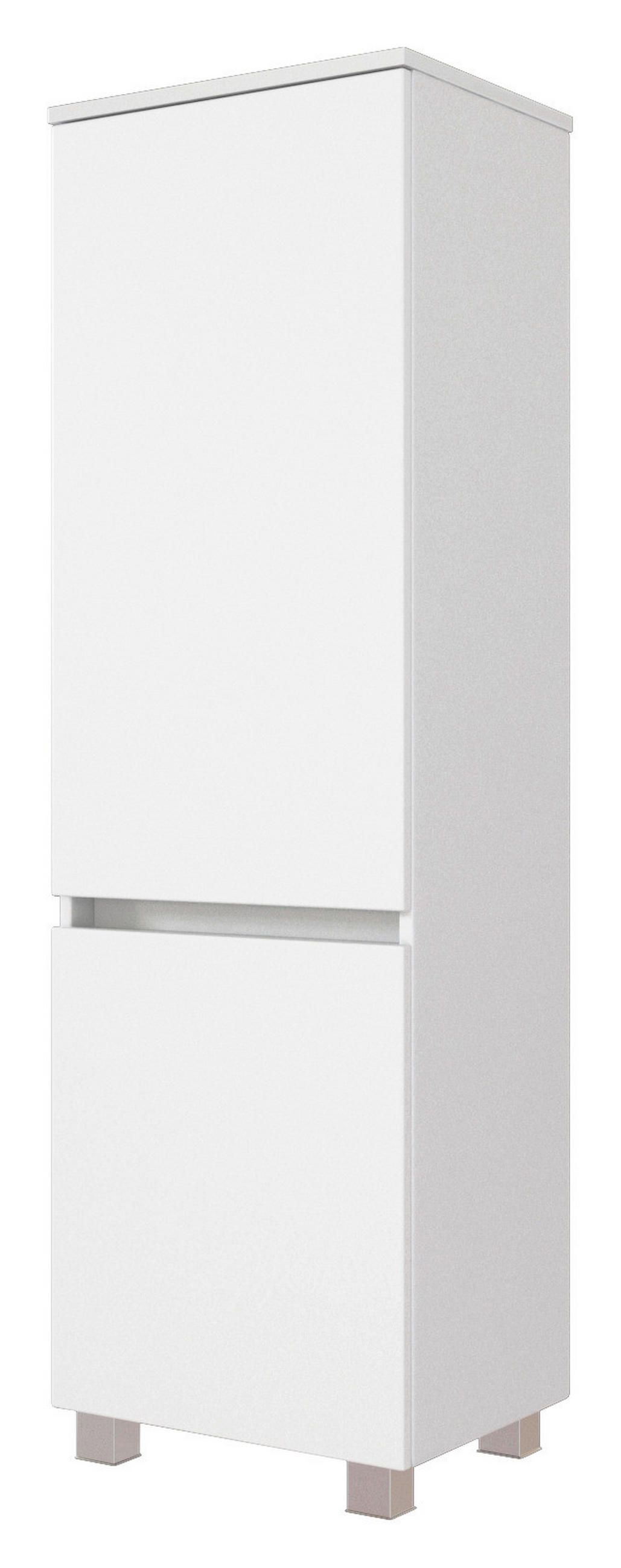 MIDISCHRANK 40/130/35 cm  - Silberfarben/Weiß, KONVENTIONELL, Holzwerkstoff/Kunststoff (40/130/35cm) - Held