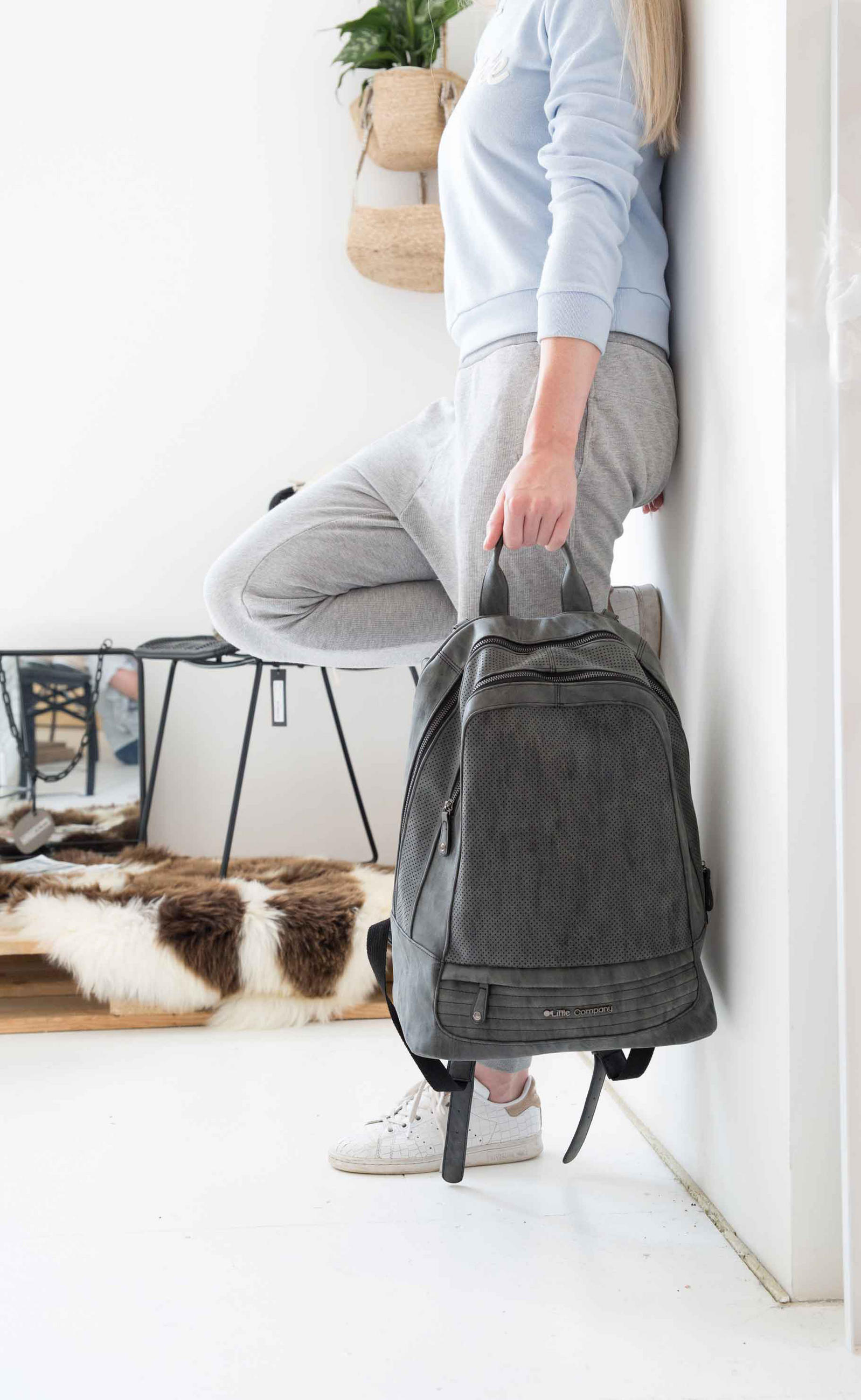 WICKELRUCKSACK Little Company  - Grau, Trend, Kunststoff/Textil (39/33/22cm)