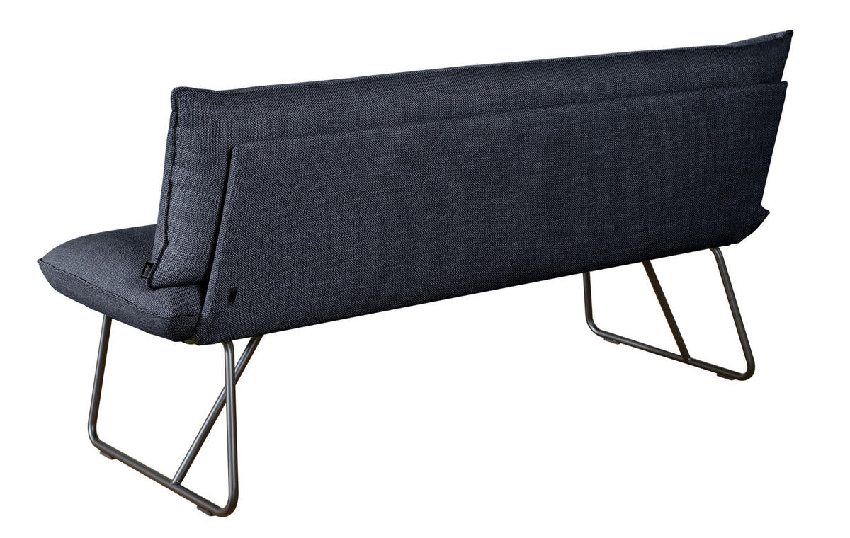 SITZBANK 180/90/70 cm  in Dunkelblau  - Schwarz/Dunkelblau, Design, Textil/Metall (180/90/70cm) - Dieter Knoll