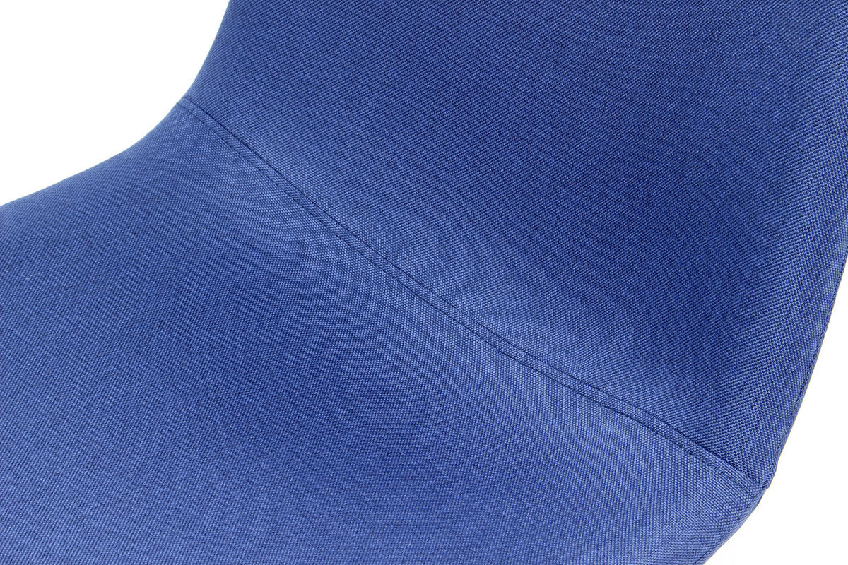 STUHL-SET 2 Stück  in Flachgewebe  - Blau/Braun, Design, Textil/Metall (46.5/84.5/55cm) - Kayoom