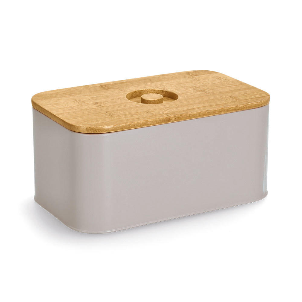 BROTKASTEN - Beige, Basics, Holz/Metall (30/18/14cm) - Zeller Present
