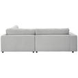 ECKSOFA  in Cord Grau  265/224 cm  - Schwarz/Grau, Design, Kunststoff/Textil (265/224cm) - Hom`in