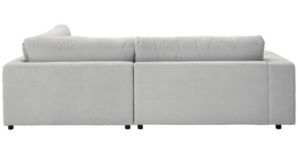 ECKSOFA  in Cord Grau  265/224 cm  - Schwarz/Grau, Design, Kunststoff/Textil (265/224cm) - Hom`in