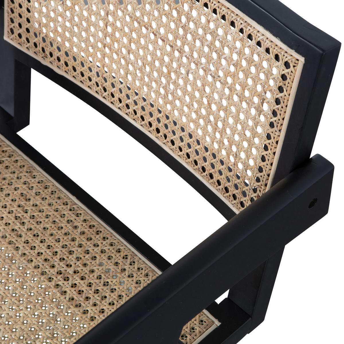 ARMLEHNSTUHL  in  - Schwarz/Naturfarben, Design, Holz (54/80/54cm) - Livetastic