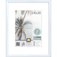 RÁM NA OBRAZY, 1 foto 24 cm x 30 cm - bílá, Basics, plast/sklo (31,2/25,2cm)