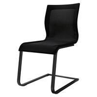 SCHWINGSTUHL  in Stahl Netzbespannung  - Schwarz, Design, Textil/Metall (47/93/62cm) - Team 7