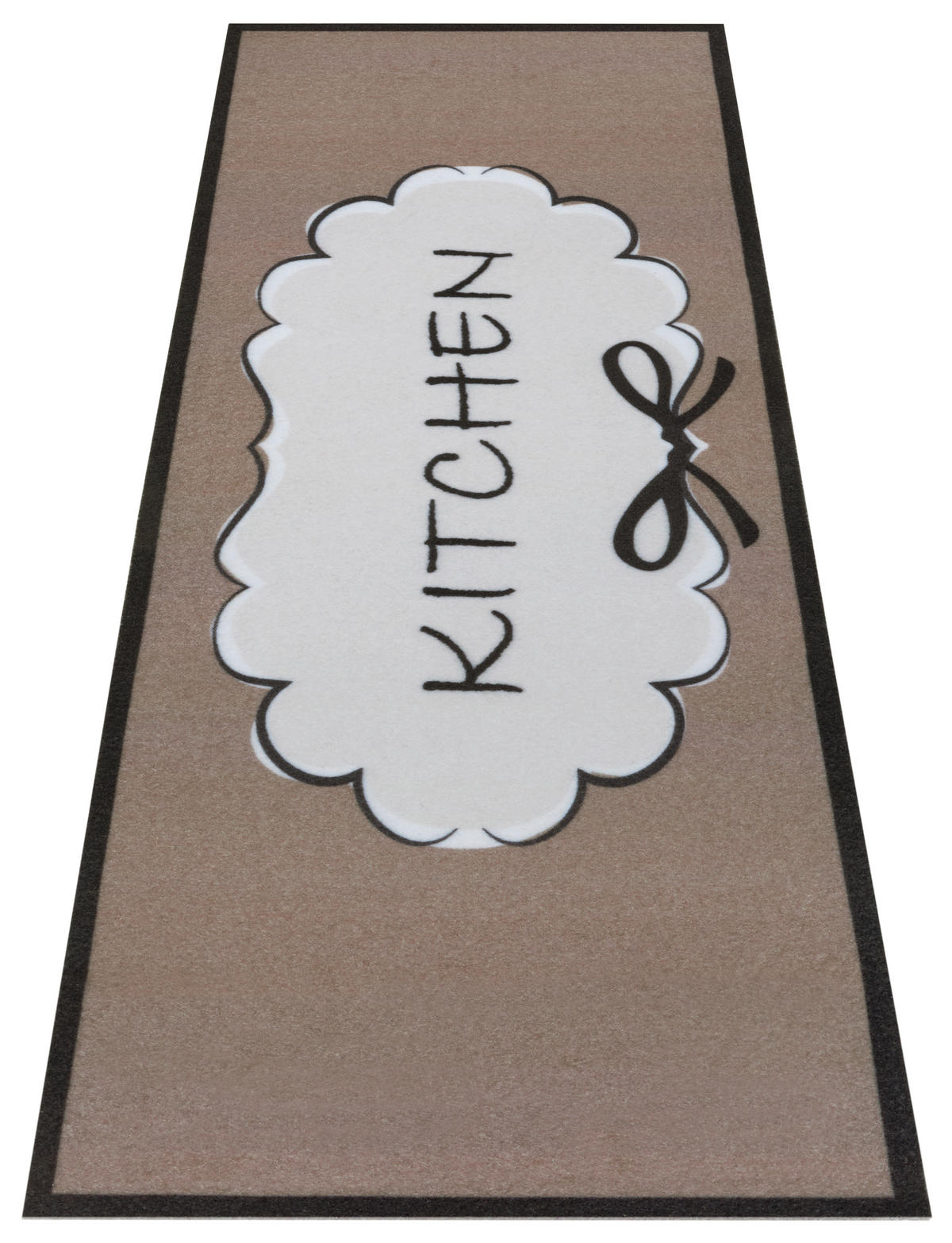 Sehenswert: Küchenläufer (rech 50/150 cm Cook & Clean Weiß, Schwarz, Braun  - Schwarz/Weiß, Design, Kunststoff (50/150cm) - Hanse Home