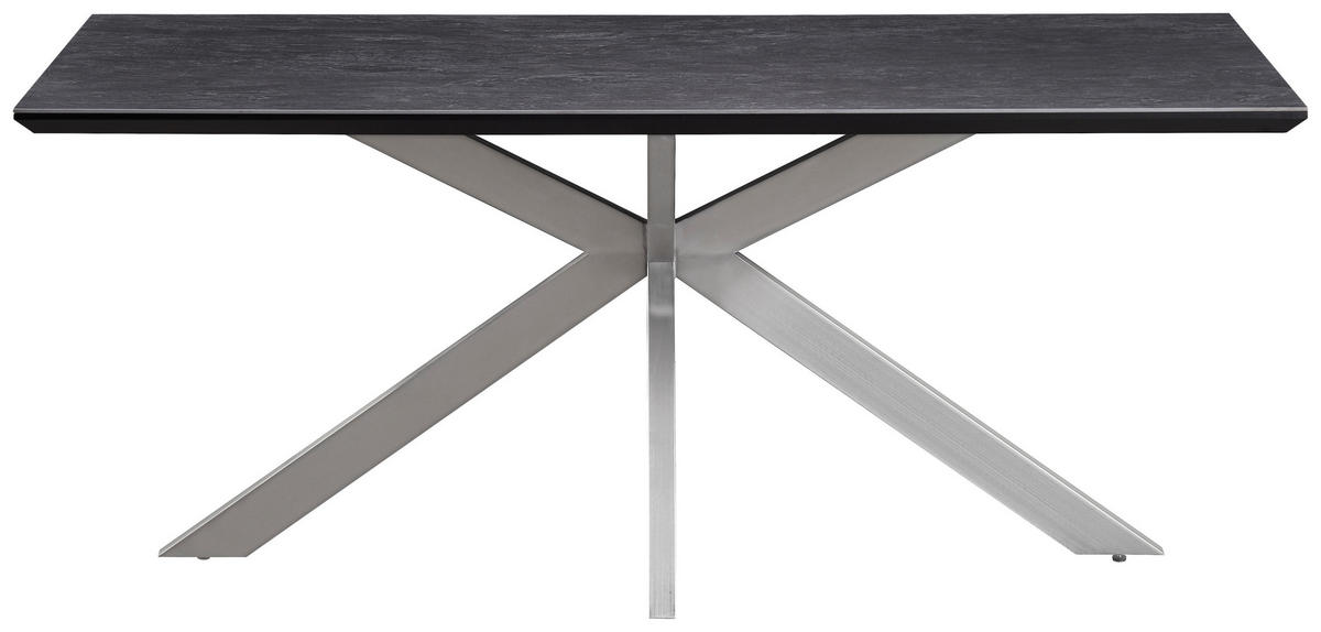 ESSTISCH in Metall, Keramik, Holzwerkstoff 180/90/76 cm  - Silberfarben/Grau, MODERN, Keramik/Holzwerkstoff (180/90/76cm) - MID.YOU