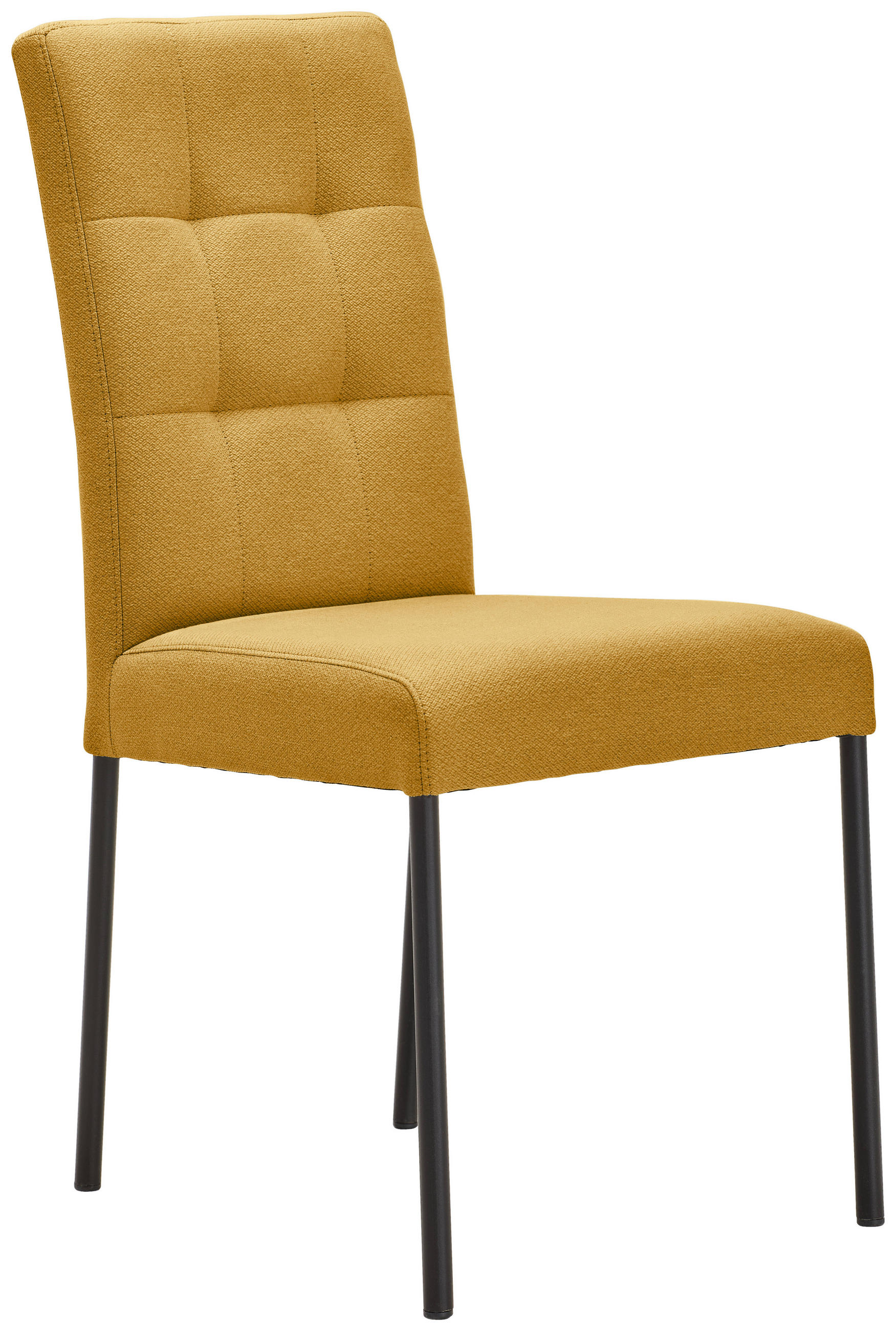 STUHL Webstoff Schwarz, Gelb  - Gelb/Schwarz, Design, Textil/Metall (46/91/61cm) - home24