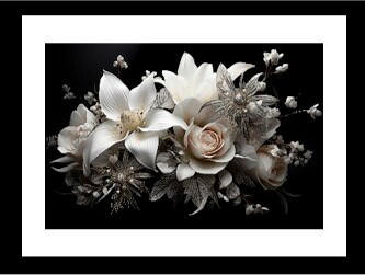 BILD Blumen  - Multicolor, Basics, Textil (30/40/1.5cm) - Euroart