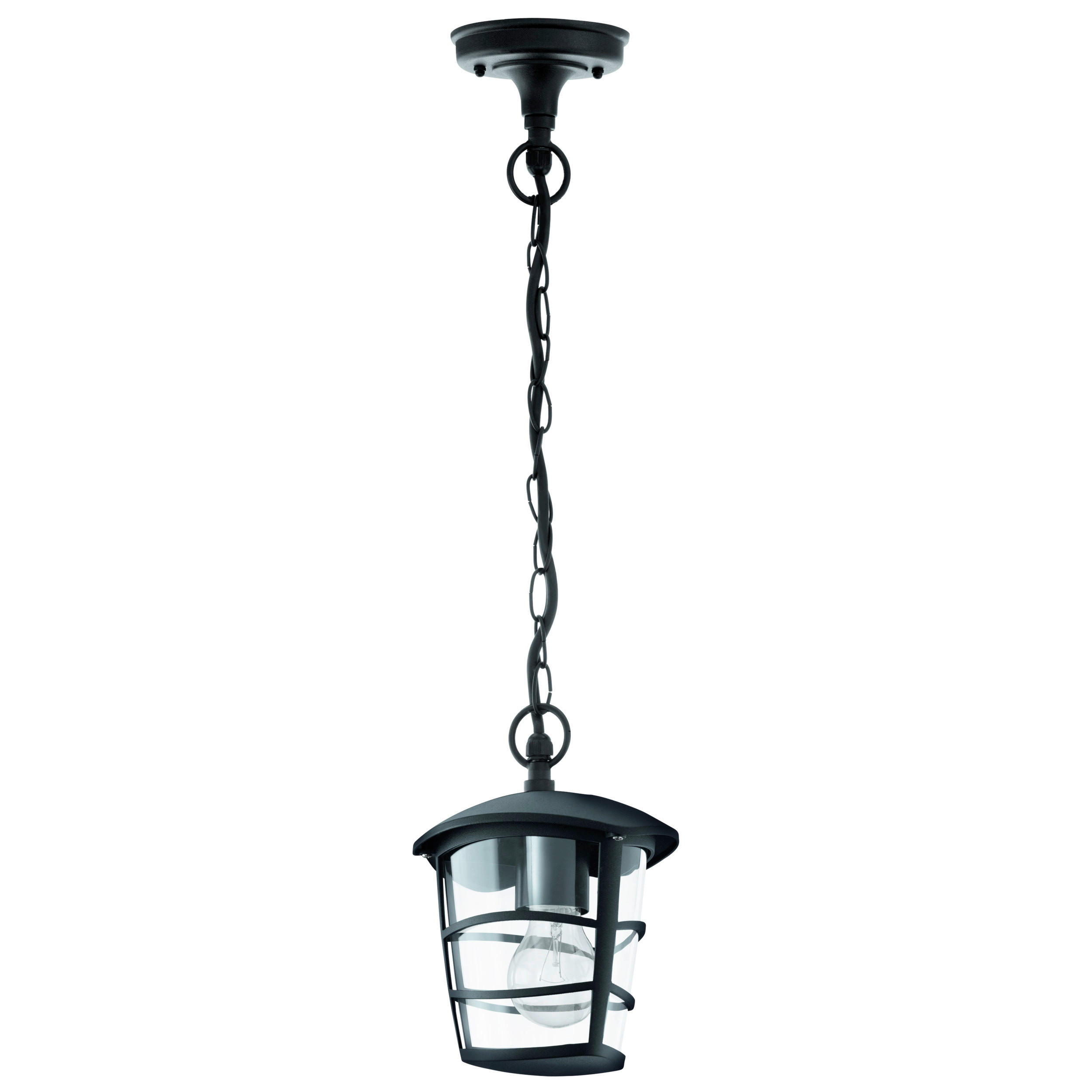 AUßENHÄNGELEUCHTE 17/17/68,5 cm   - Klar/Schwarz, Design, Kunststoff/Metall (17/17/68,5cm) - Eglo