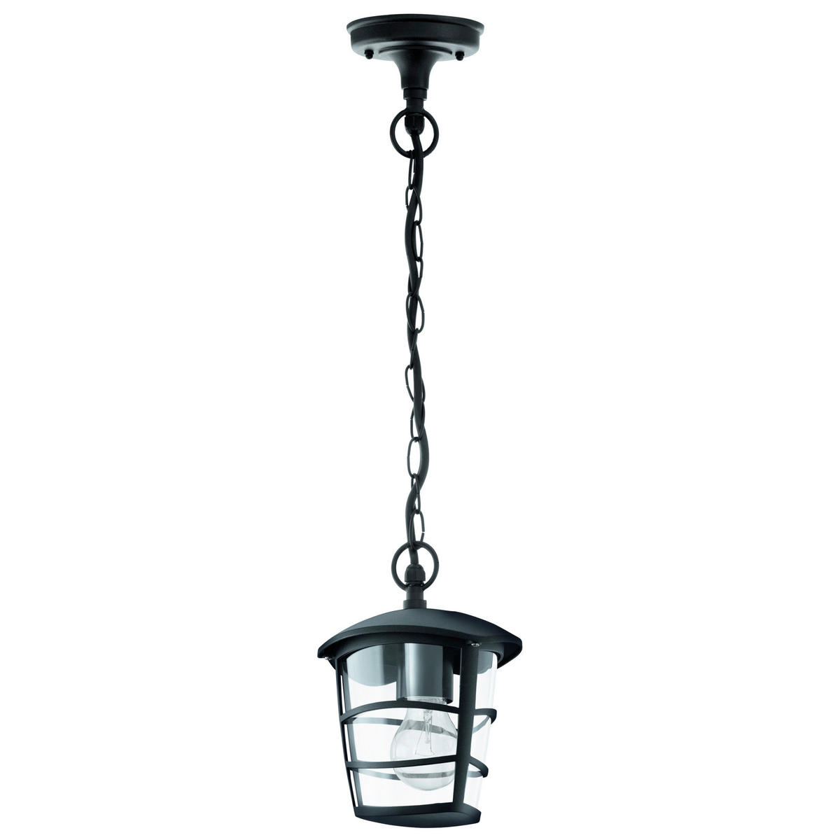 AUßENHÄNGELEUCHTE 17/17/68,5 cm   - Klar/Schwarz, Design, Kunststoff/Metall (17/17/68,5cm) - Eglo