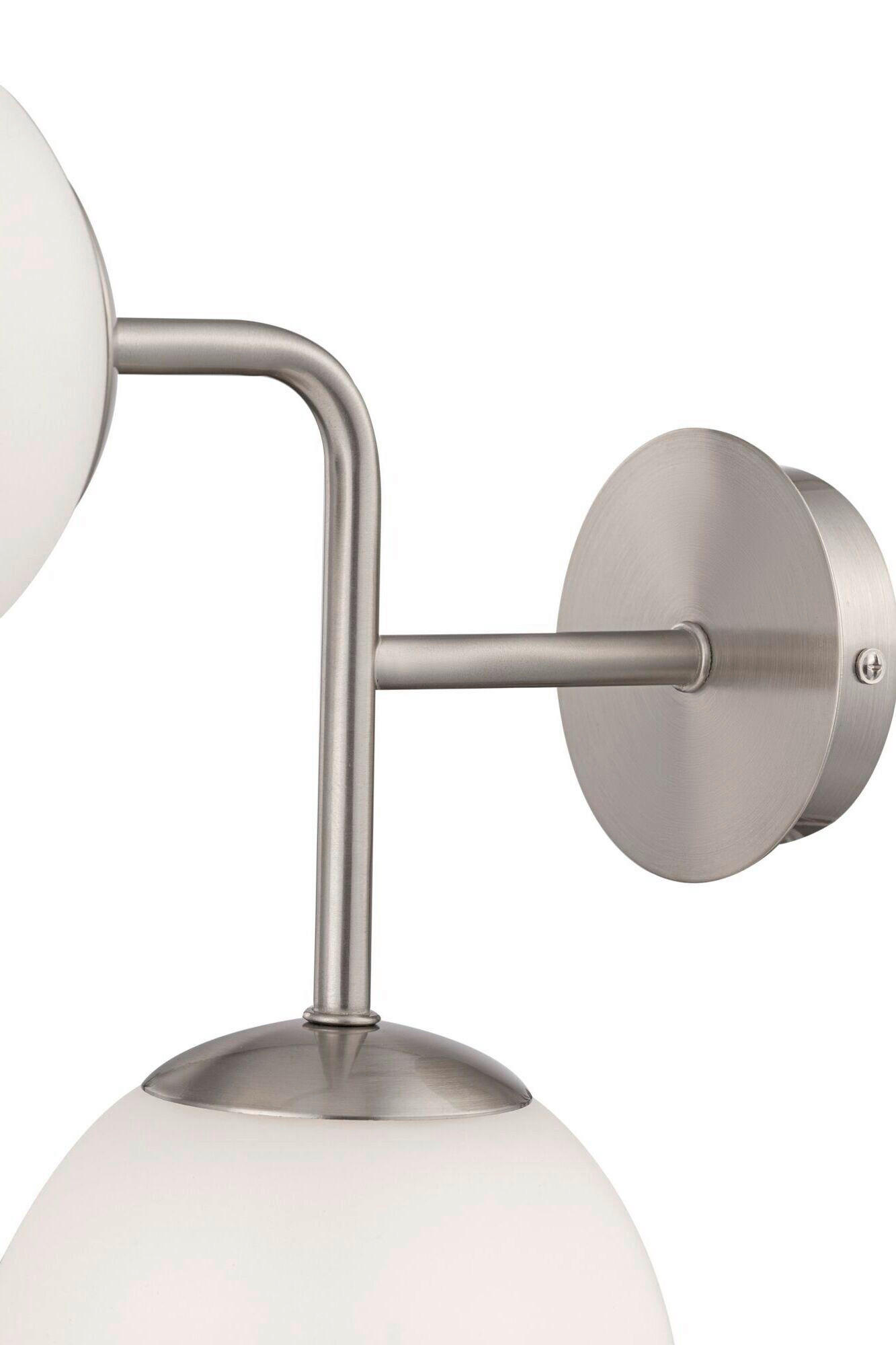 VÄGGLAMPA Modern 15/33/36 cm - vit/nickelfärgad, Trend, metall/glas (15/33/36cm) - MAYTONI