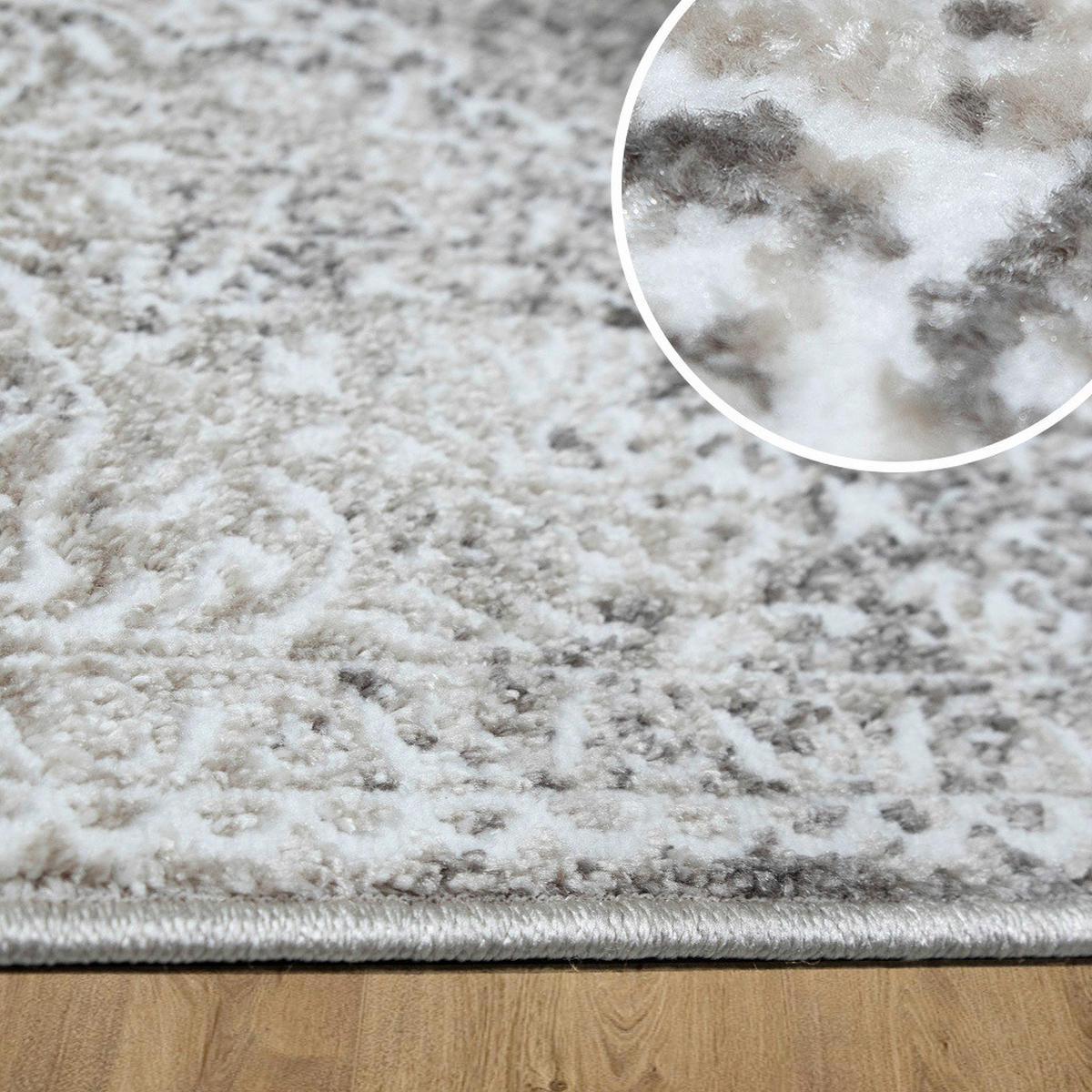 VINTAGE-TEPPICH 80/150 cm Victoria Weiß, Beige  - Beige/Weiß, Design, Kunststoff/Textil (80/150cm) - Novel