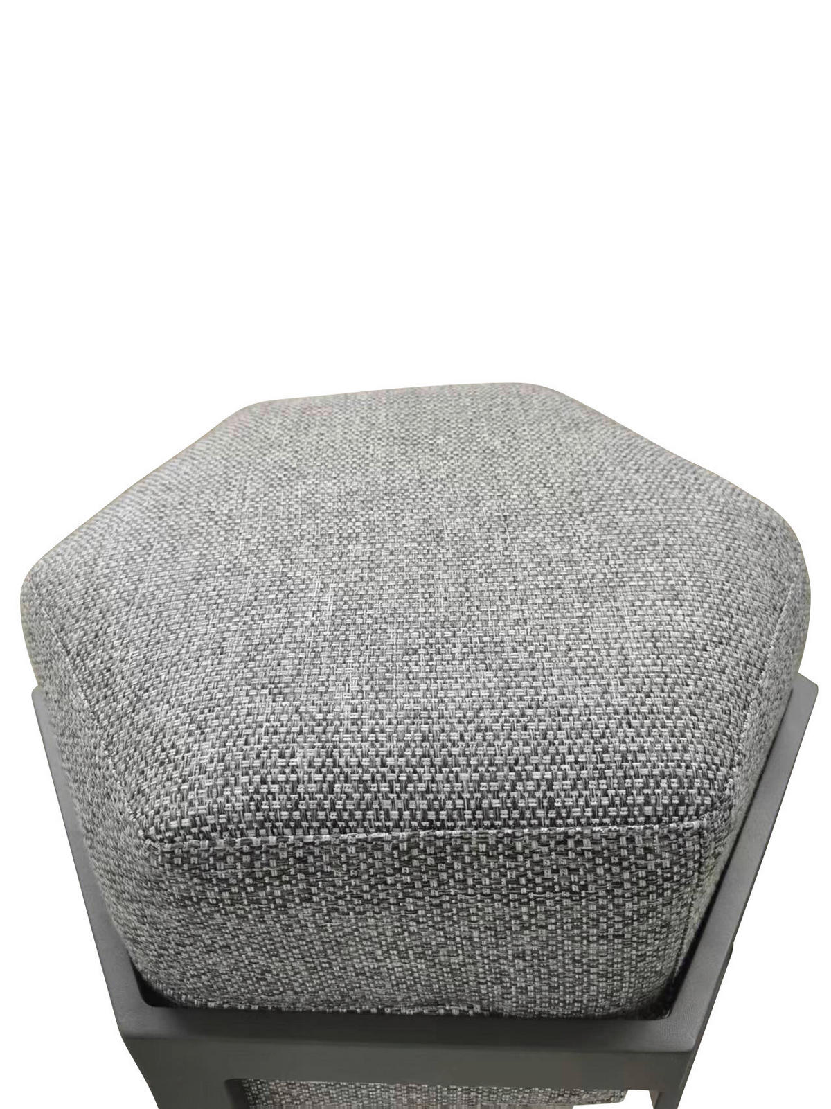 HOCKER Webstoff Anthrazit, Grau  - Anthrazit/Schwarz, Design, Kunststoff/Textil (48/47,5/41,5cm) - Ambia Garden
