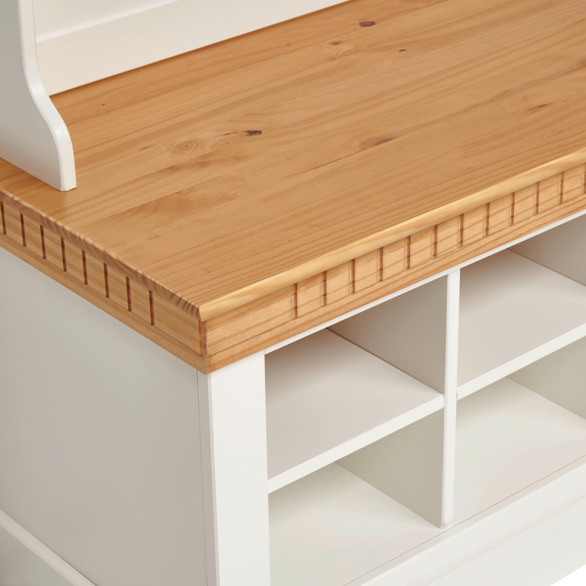 GARDEROBE  in 118/196/43 cm  - Naturfarben/Weiß, ROMANTIK / LANDHAUS, Holz (118/196/43cm) - MID.YOU