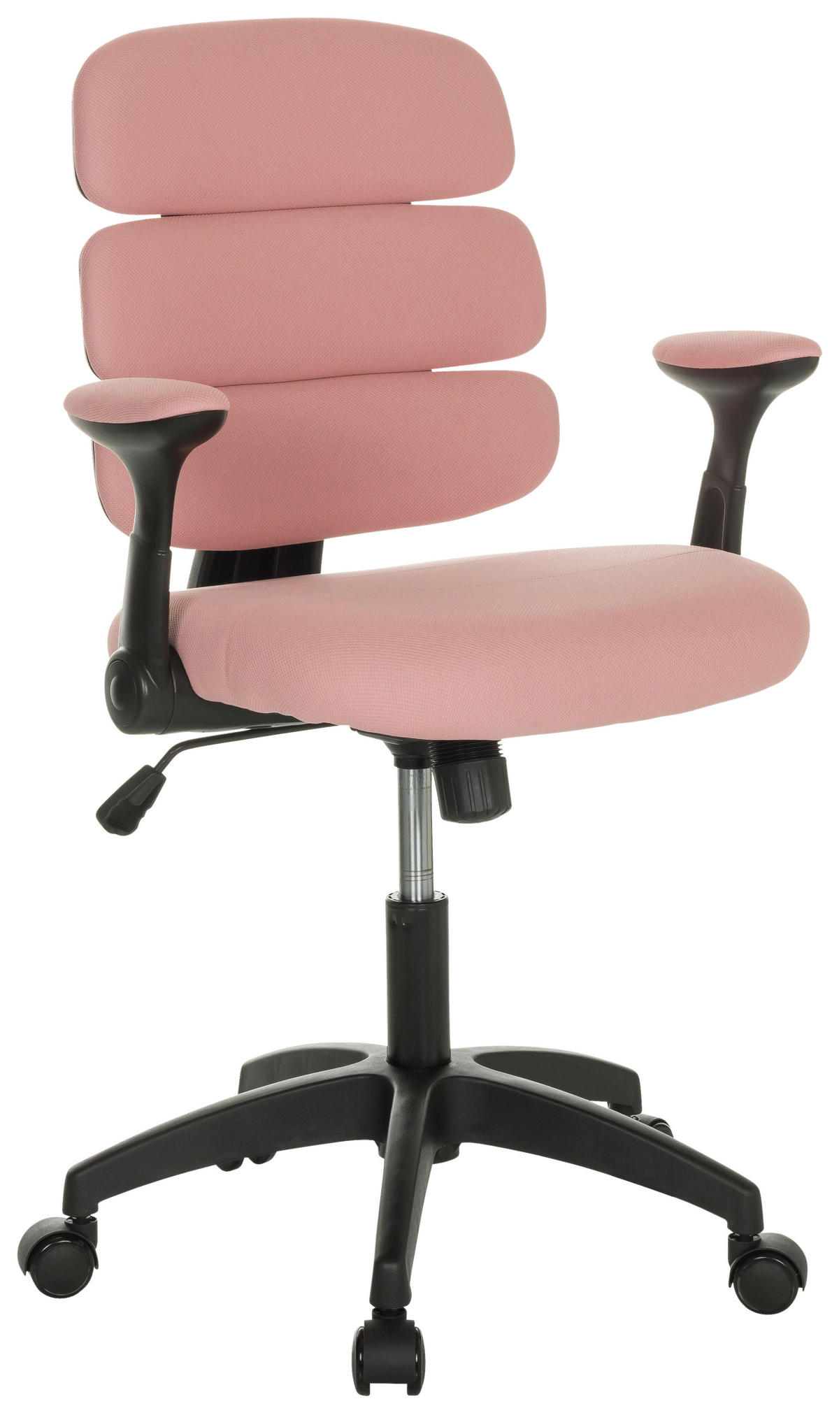 OTOČNÁ ŽIDLE PRO MLÁDEŽ, růžová - růžová/černá, Basics, textil/plast (62/86-97/62cm) - MID.YOU